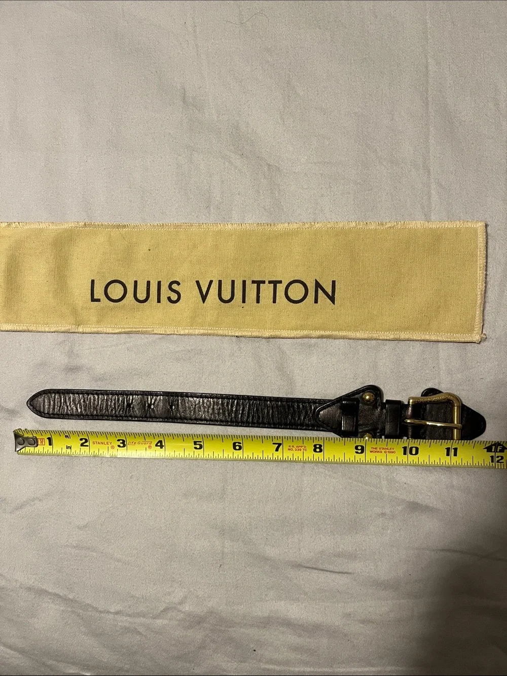 Louis Vuitton Black Leather Bracelet